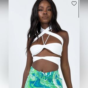 Princess Polly Lioness Piper 2 Way Top White